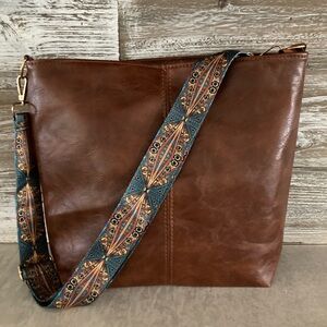 Leather shoulder bag - purse